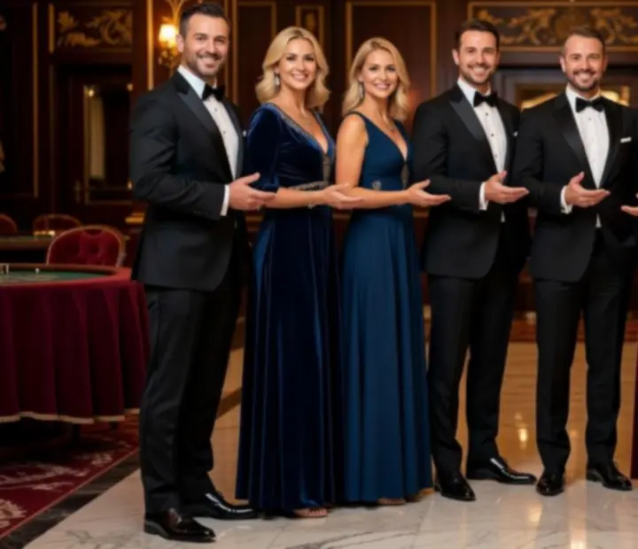 Latokor rendezvényszervező és host csapat elegáns kaszinóest helyszínen